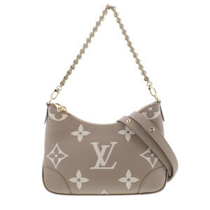 LOUIS VUITTON Monogram Empreinte Boulogne Shoulder Bag Beige